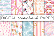 Pink Summer Abstract Digital Papers