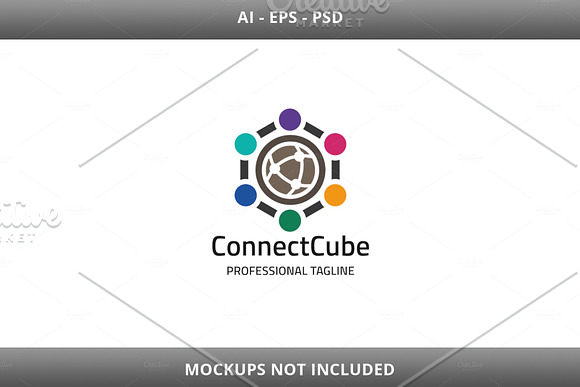 Connect Cube Logo in Logo Templates - product preview 3