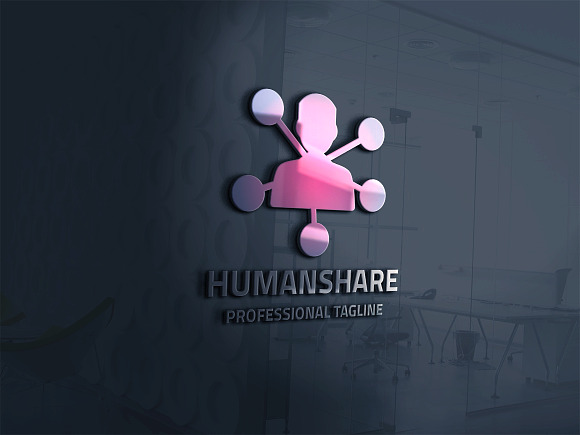 Human Share Logo in Logo Templates - product preview 1