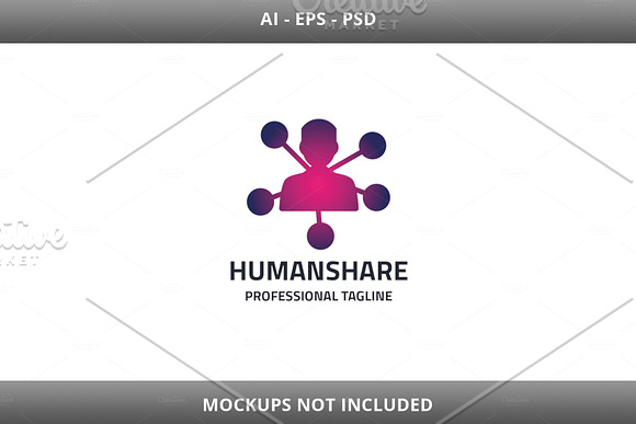 Human Share Logo in Logo Templates - product preview 3