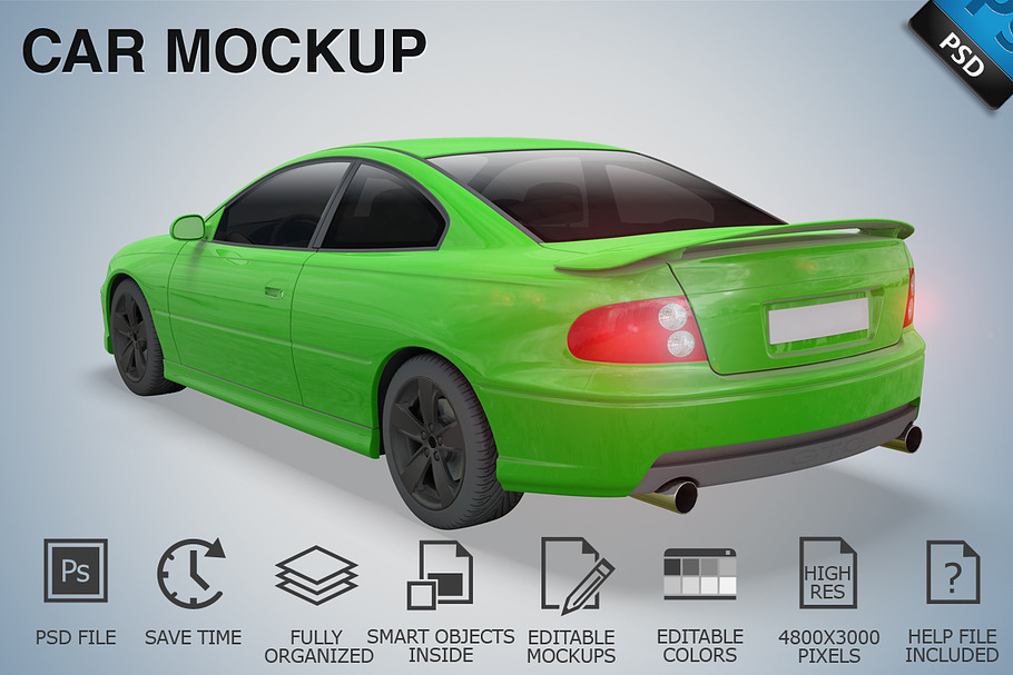 Car Mockup 08 in Mockup Templates - product preview 8