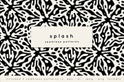 Splash Seamless Patterns Set