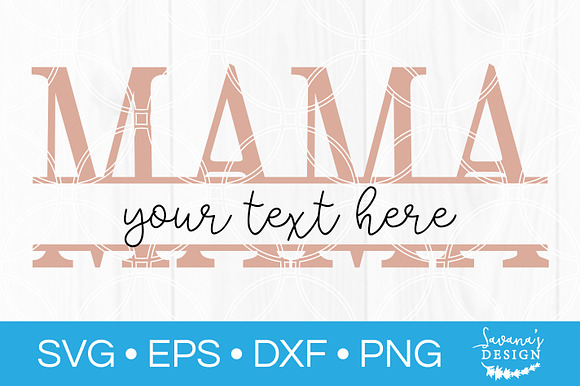 Mama Split Monogram SVG Mom SVG in Illustrations - product preview 1
