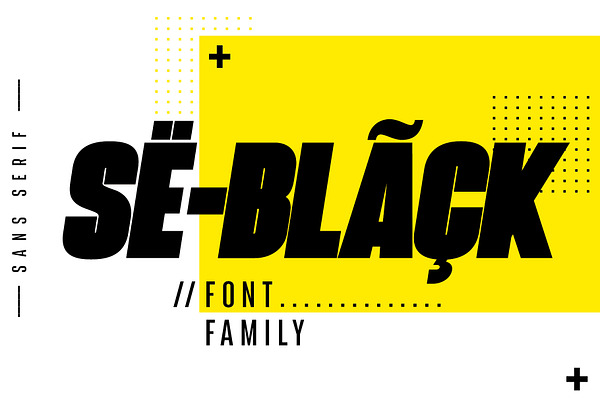 SeBlack Sans Serif Font family