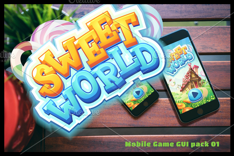 Sweet world mobile GUI pack 01 in Illustrations - product preview 8