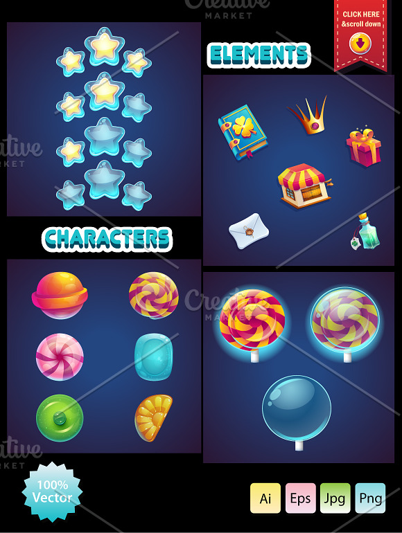 Sweet world mobile GUI pack 01 in Illustrations - product preview 4