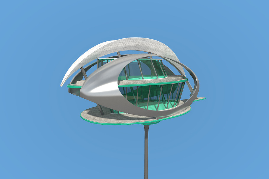 Futuristic Architecture Skyscraper 7 in Architecture - product preview 1