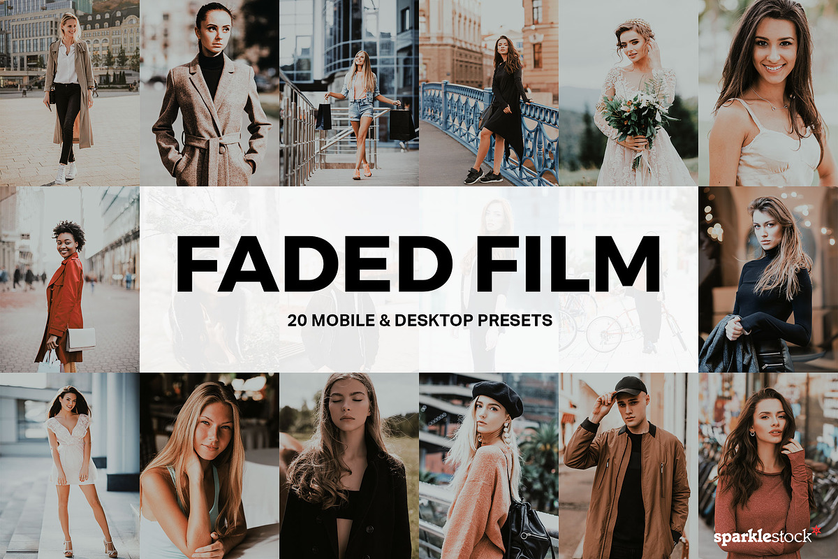 20 Faded Film Lightroom Presets LUTs in Add-Ons - product preview 8