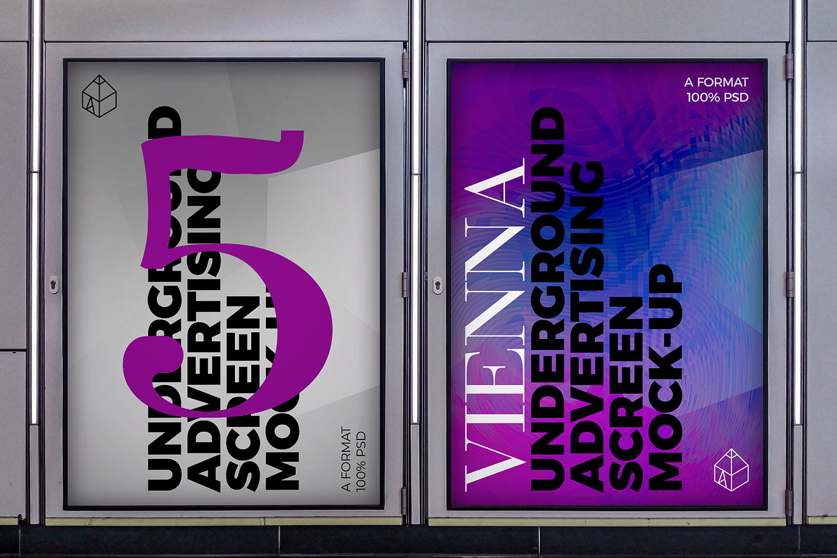 Vienna U-ground Ad Screen MockUps 4 in Mockup Templates - product preview 8