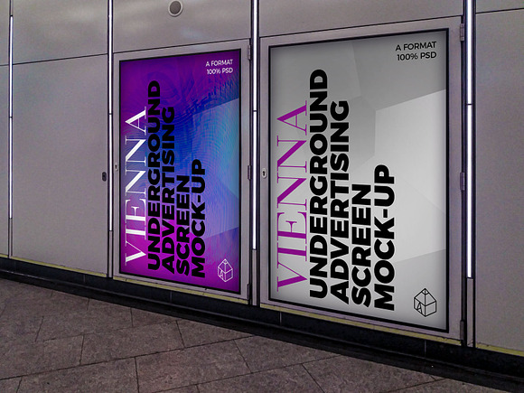 Vienna U-ground Ad Screen MockUps 4 in Mockup Templates - product preview 1