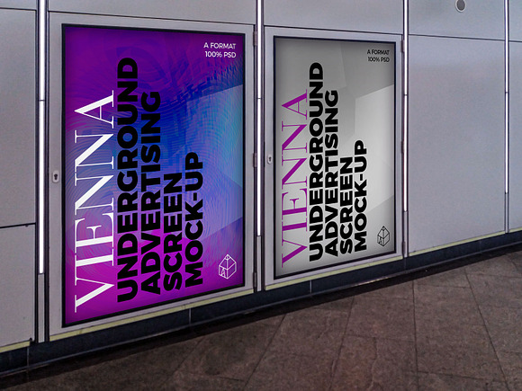Vienna U-ground Ad Screen MockUps 4 in Mockup Templates - product preview 2