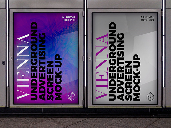 Vienna U-ground Ad Screen MockUps 4 in Mockup Templates - product preview 3