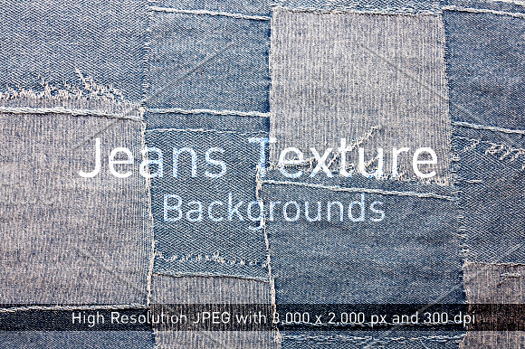 Jean Texture Backgrounds in Textures - product preview 3
