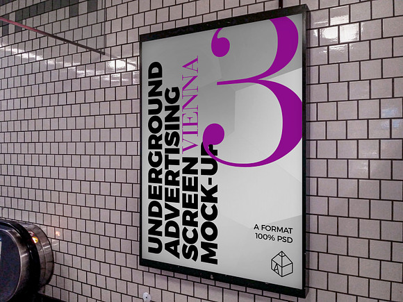 Vienna U-ground Ad Screen MockUp Set in Mockup Templates - product preview 5