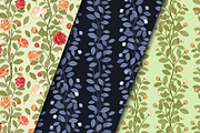 Seamless floral patterns with roses