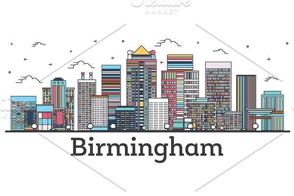 Outline Birmingham Alabama City