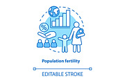 Population fertility concept icon