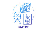 Mystery blue concept icon
