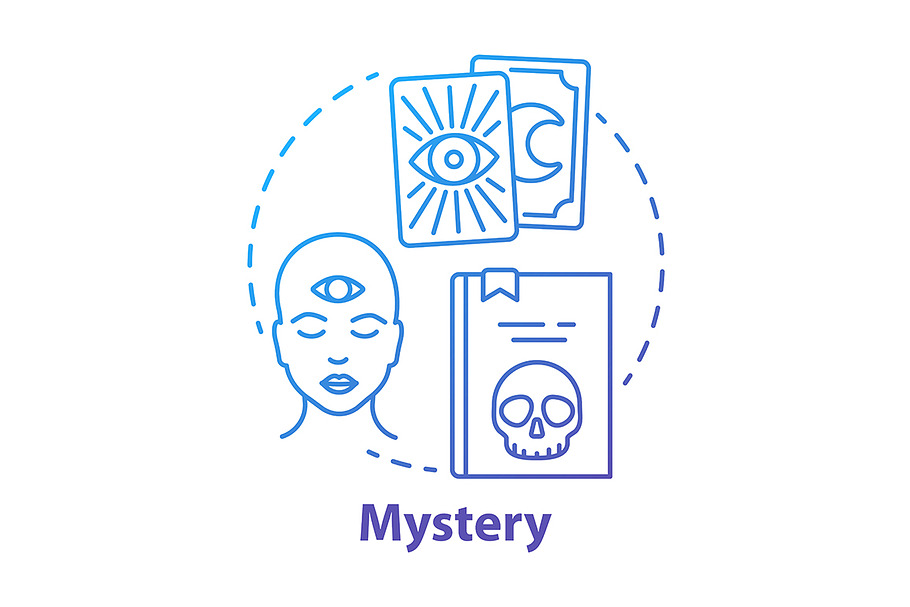 Mystery blue concept icon in Icons - product preview 8