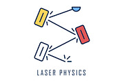 Laser physics color icon