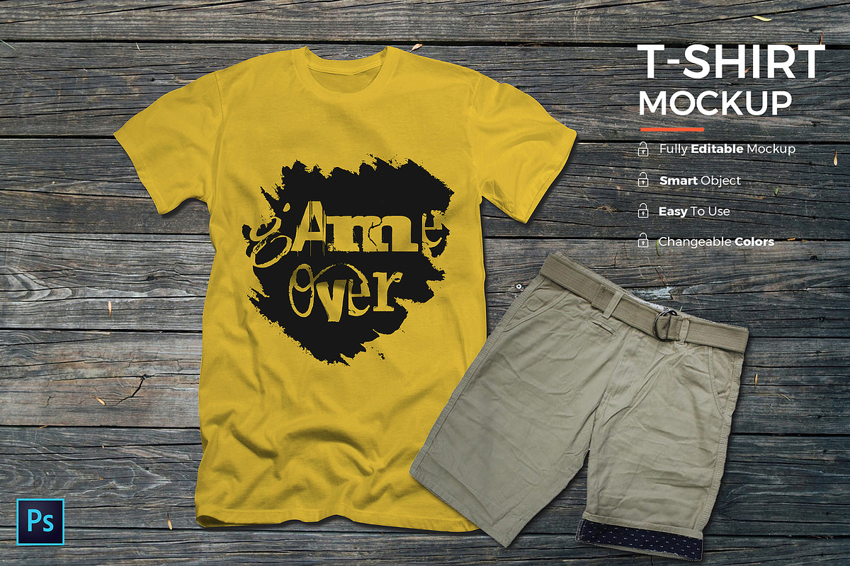 TShirt with Short Mockup in Product Mockups - product preview 8
