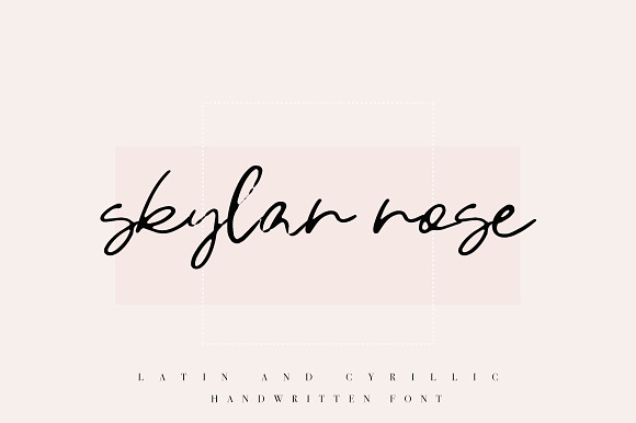 Skylar Rose / Latin & Cyrillic in Script Fonts - product preview 7