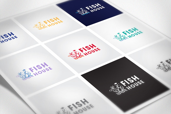 Fish House in Logo Templates - product preview 2