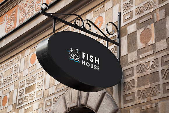 Fish House in Logo Templates - product preview 3