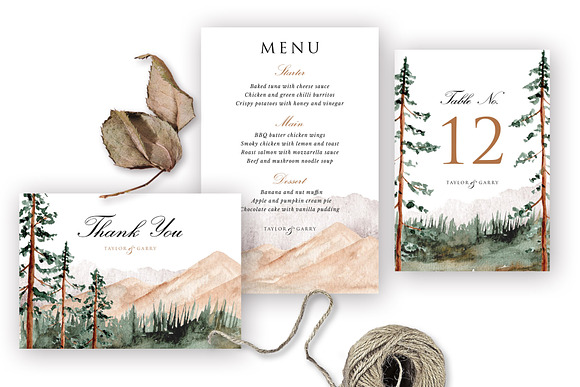 Mountain View - Wedding Suite in Wedding Templates - product preview 3