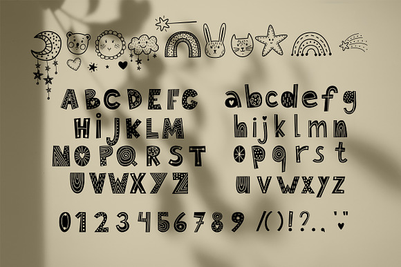 Baby cute font in Sans-Serif Fonts - product preview 3