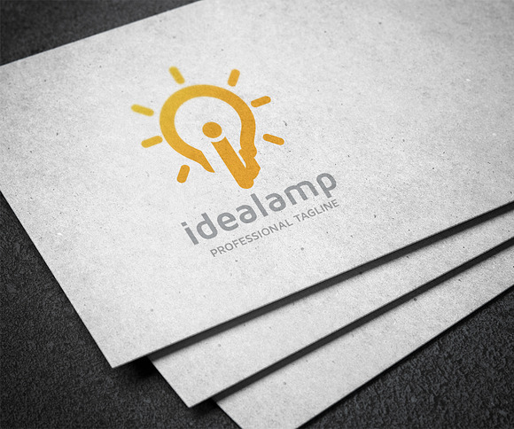 Idea Lamp Letter I Logo in Logo Templates - product preview 1