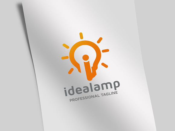 Idea Lamp Letter I Logo in Logo Templates - product preview 2