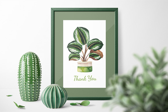Watercolor Potted Plants in Objects - product preview 2