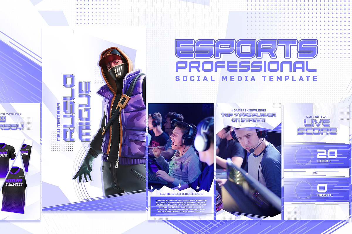 E - Sports Social Media Template in Instagram Templates - product preview 8