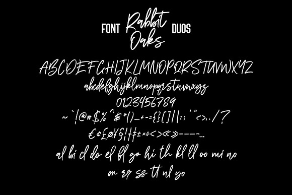 Rabbit Oaks - Font Duos Free Sans in Script Fonts - product preview 10
