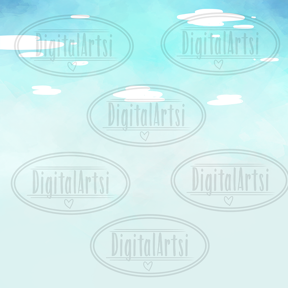 Watercolor Grassy Hills Clipart in Illustrations - product preview 2