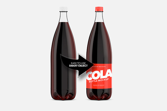 Cola/Soda Bottle Pet - Mockup in Mockup Templates - product preview 3
