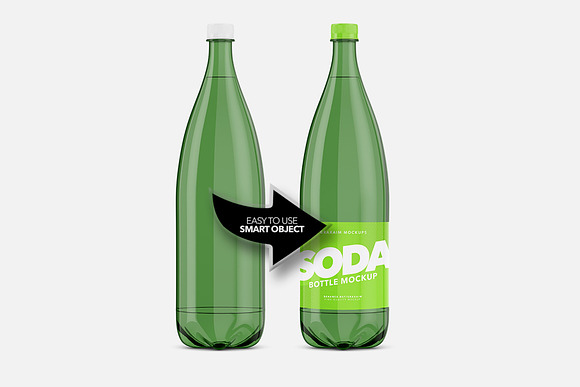 Soda Bottle Pet - Mockup in Mockup Templates - product preview 3