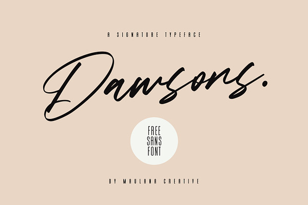 Dawsons Script - Free Sans Font