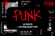 PUNK Social Kit + Petroleum Font