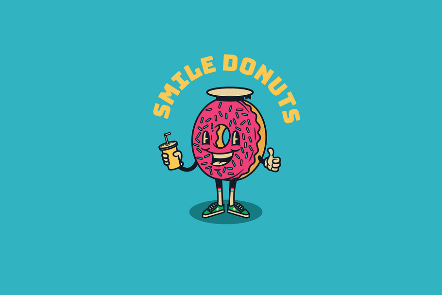 Smile Donuts Logo Template
