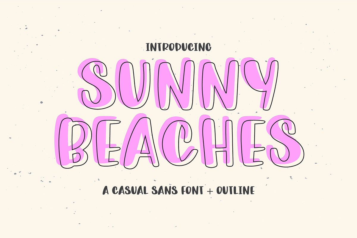 SUNNY BEACHES Casual Sans Outline in Sans-Serif Fonts - product preview 8