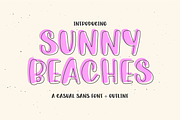 SUNNY BEACHES Casual Sans Outline