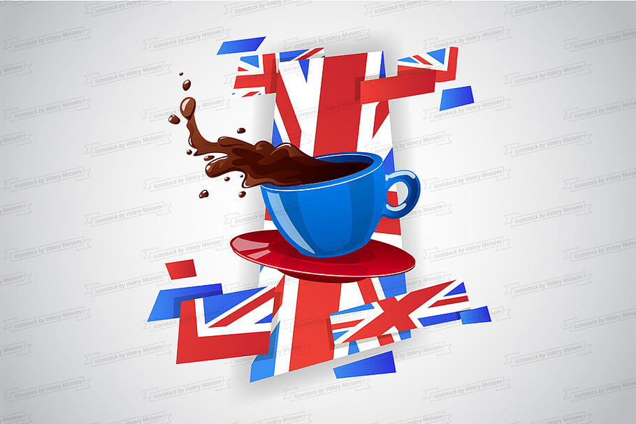 Cup of coffee print design in Illustrations - product preview 8