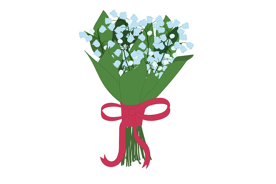 Bouquet of lilies of the valley in Illustrations - product preview 8