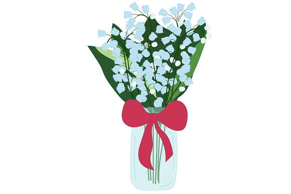 Bouquet of lilies of the valley in Illustrations - product preview 1