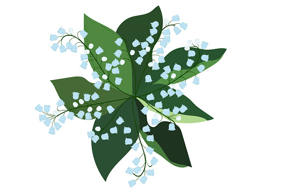 Bouquet of lilies of the valley in Illustrations - product preview 3