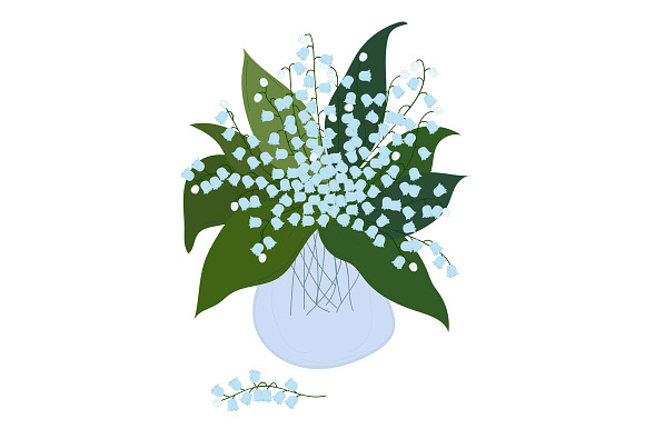 Bouquet of lilies of the valley in Illustrations - product preview 4