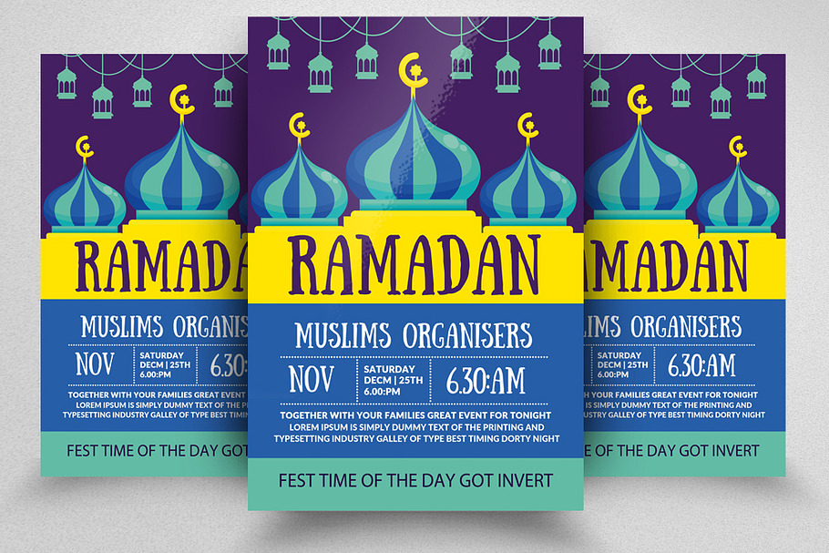 Ramadan Mubarak Flyer Template in Flyer Templates - product preview 8