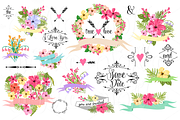 36 Wedding Floral clipart